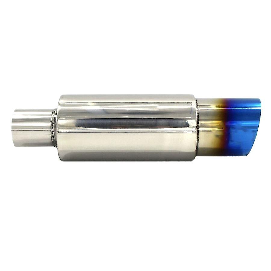 Auto Universele Rvs Achter Uitlaat Pijp Vierkante Uitlaat Staart Keel Demper Tip Pijp 370mm R