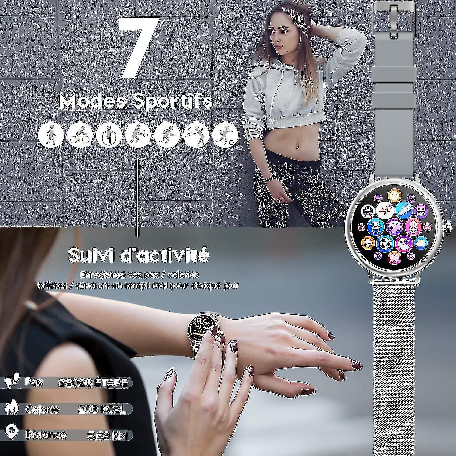 Calorie Tracker Smart Watch Naixues Orologio Contapassi Donna