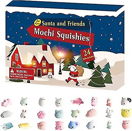 Ad 2022, 24 Mo Squishies Incg Luminous Mo Santa 24 Countdown Different ,reusable,cute,adorable For Chri