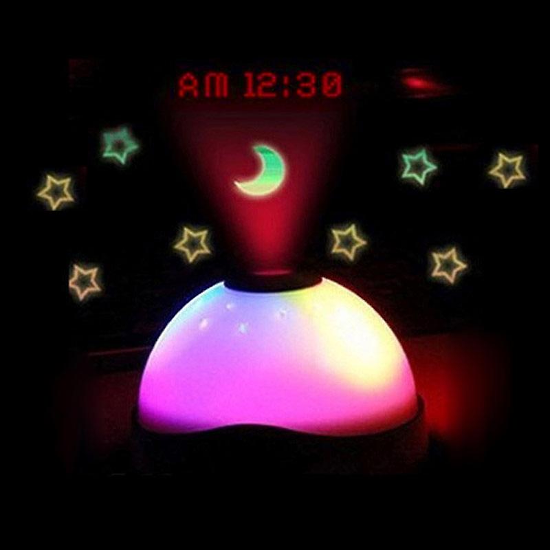 Color Night Light With Projecting Clock