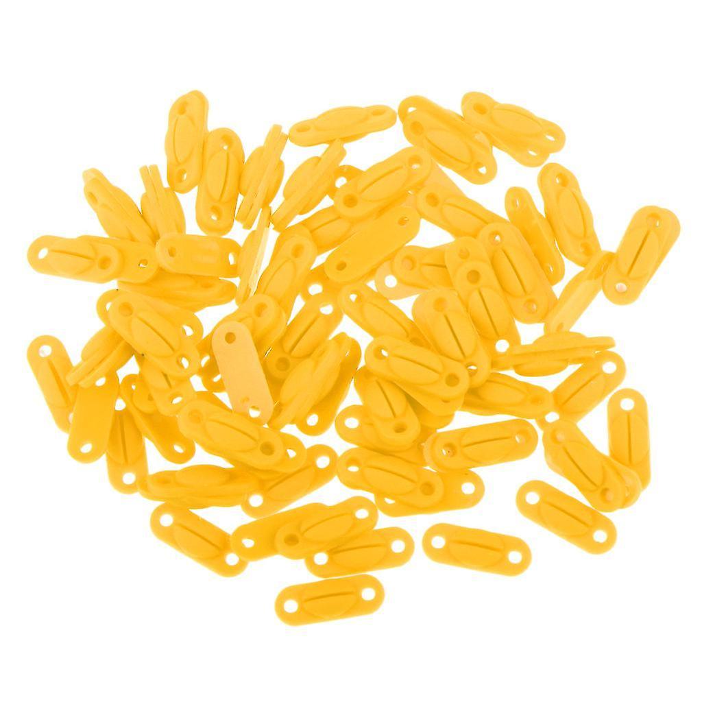 100 Pcs Badminton Racket Racquet Grommets Eyelets String Accessory Yellow  S