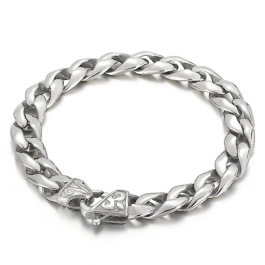 Titanium Steel Bracelet With Figured Clasp Simple Design