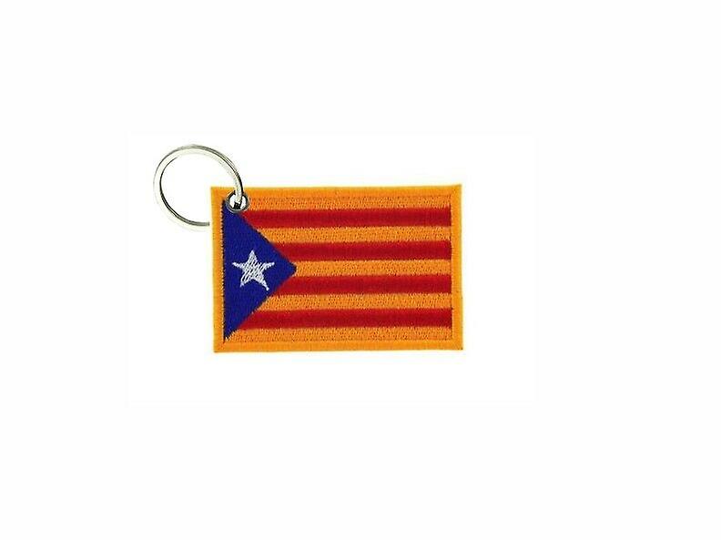 Cle Cles Brode Patch Ecusson Flag Catalan Independent Estelada Blava