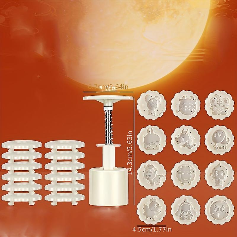Faites de délicieux gâteaux de lune de style chinois à la maison avec des moules à gâteau de lune en plastique 12pcs!