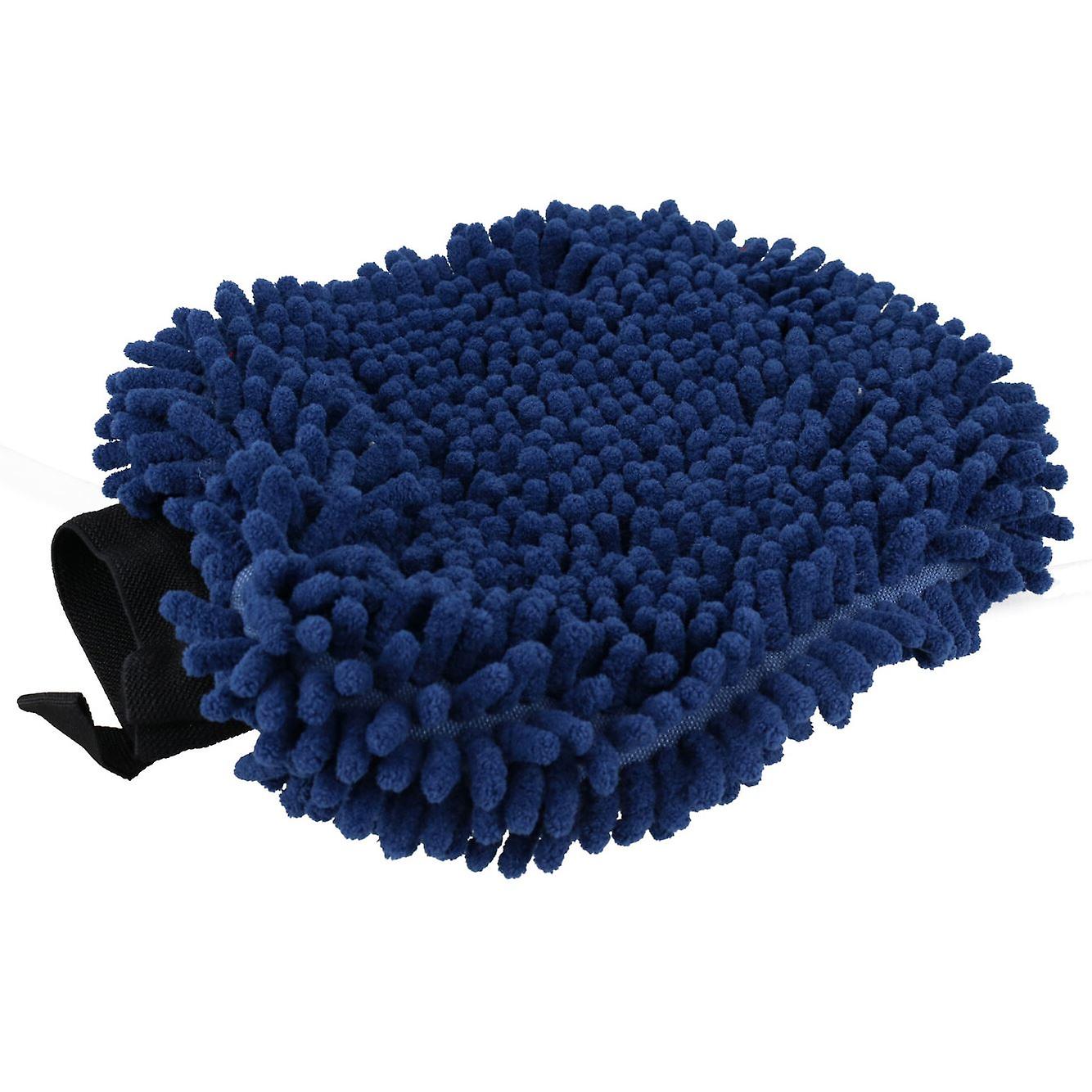 Blue 2 in 1 Noodle Drying Grooming Mitt One Size Fits All Muddy Wet Dog Puppy