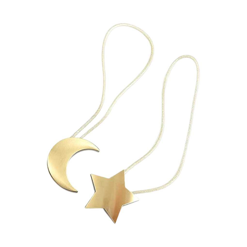 2pcs Star Curtain Tie Buckle Attachable Drapery Clip Decoration Strap For Thin Sheer Window Draperies