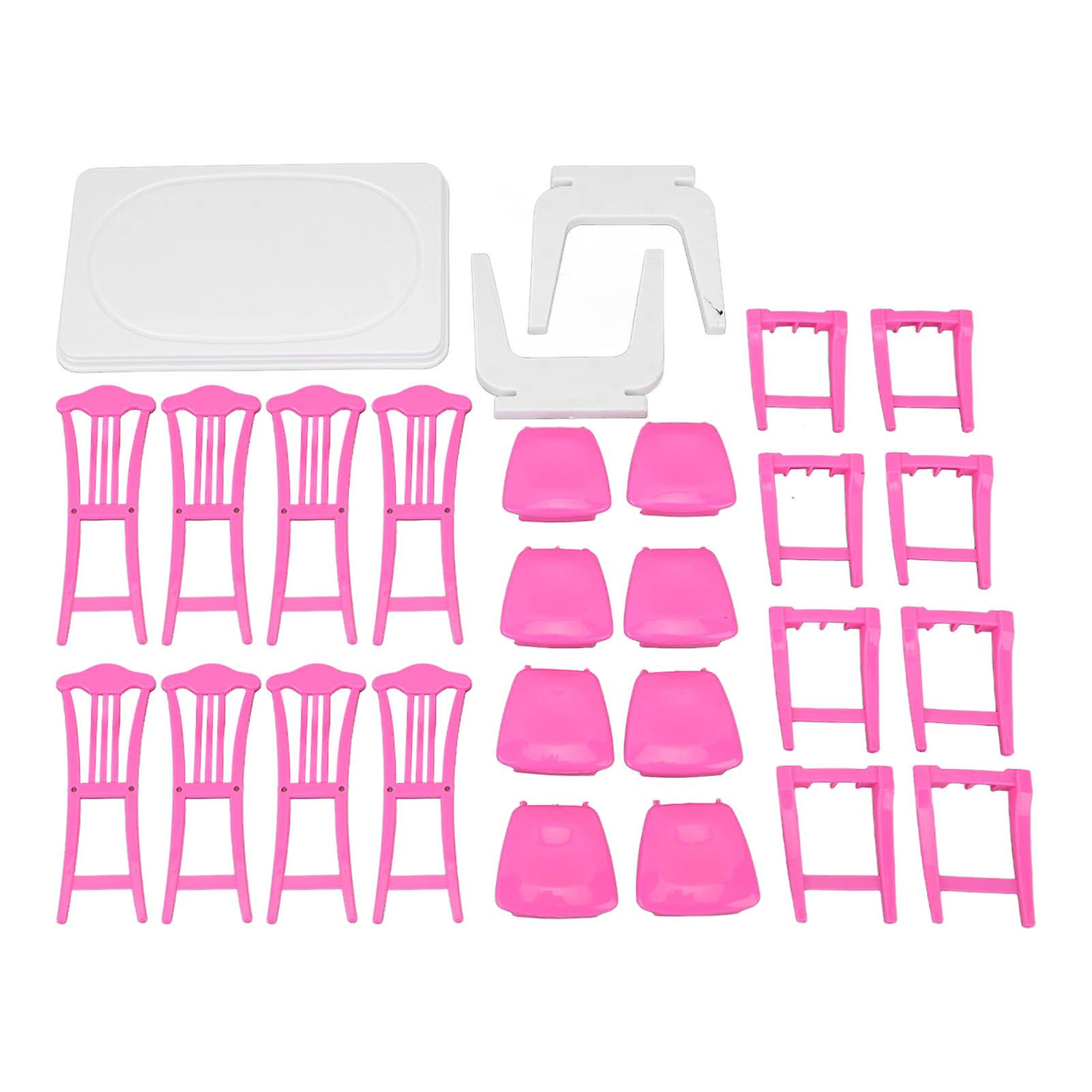 Dollhouse Dining Table Chair Set, Miniature Dining Table Chair