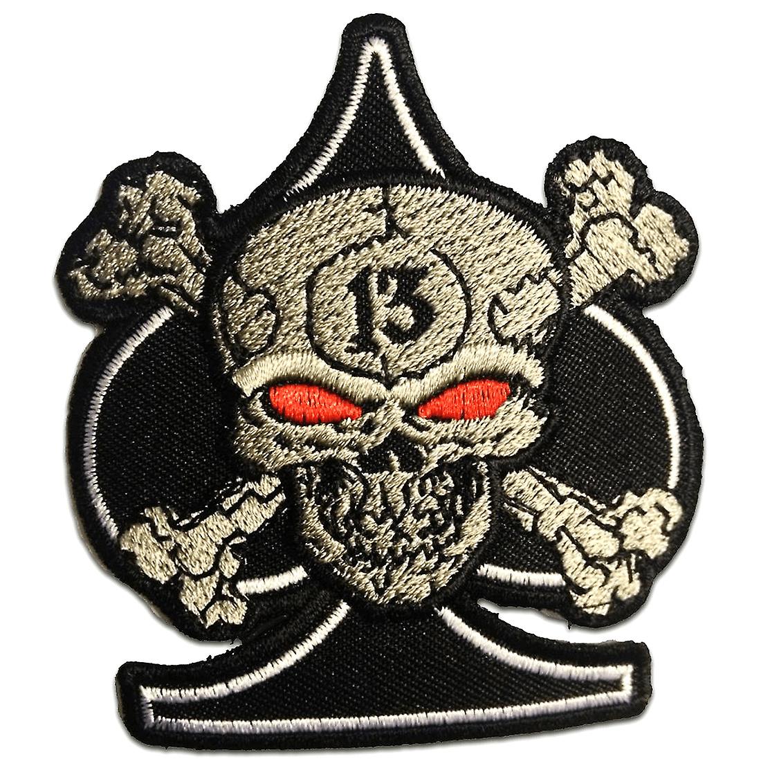 Patches - 13 Skull Biker - black - 8.3 x 7.6 cm - Patches