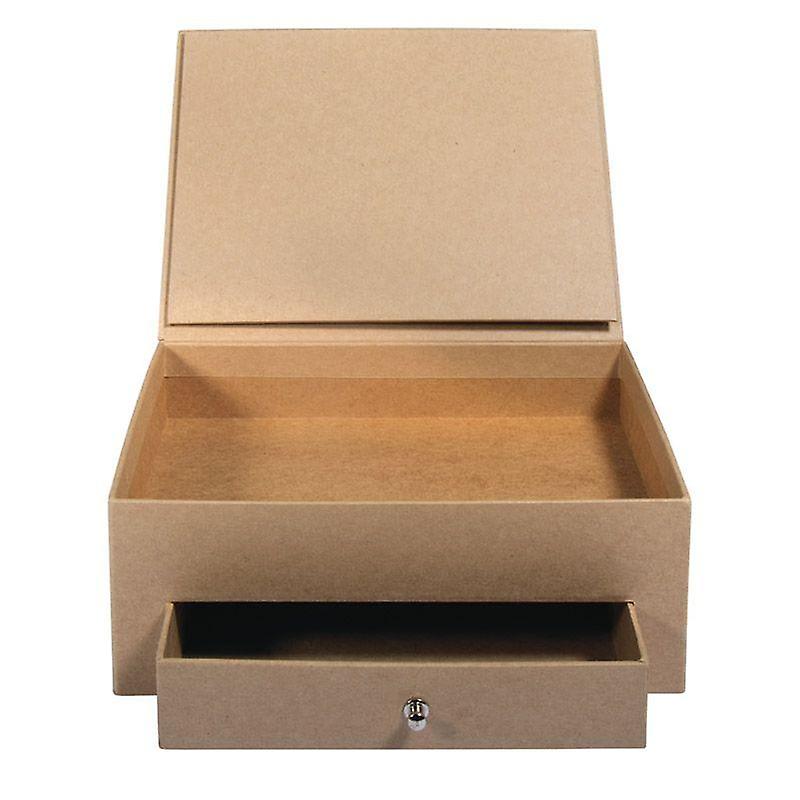 Paper mache box with drawer 20cm