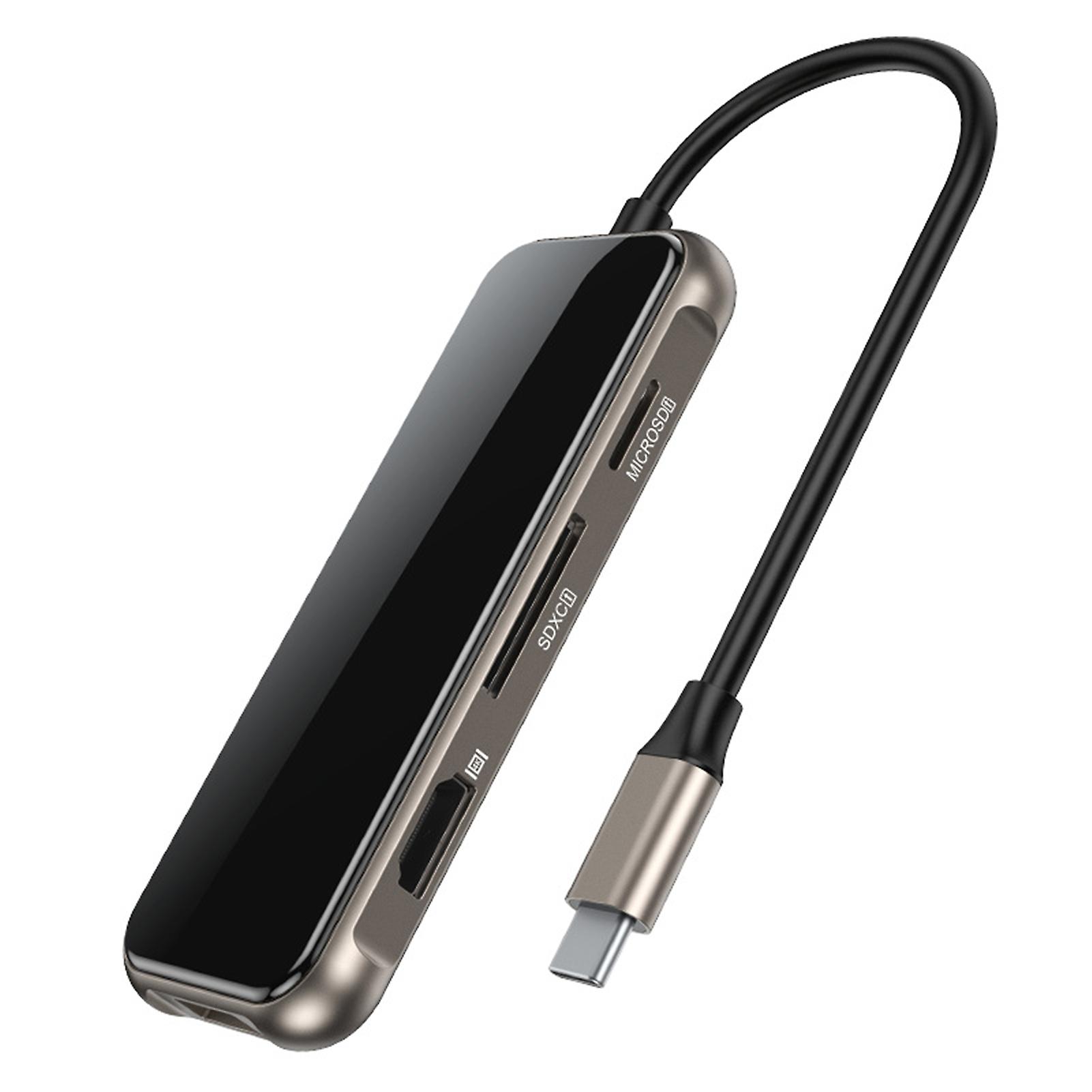 Expansion Dock High-speed Transmission PD Fast Charging 8 in 1 USB3.0/2.0 Type-C HDMI-compatible Cable Hub TF/SD-Card Reader Computer Accessories