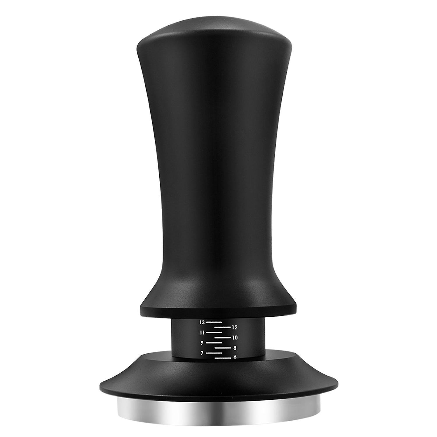 Espresso Tamper with Scale Spring Loaded Automatic Rebound Flat Base Detachable 51/53/58mm Coffee Po