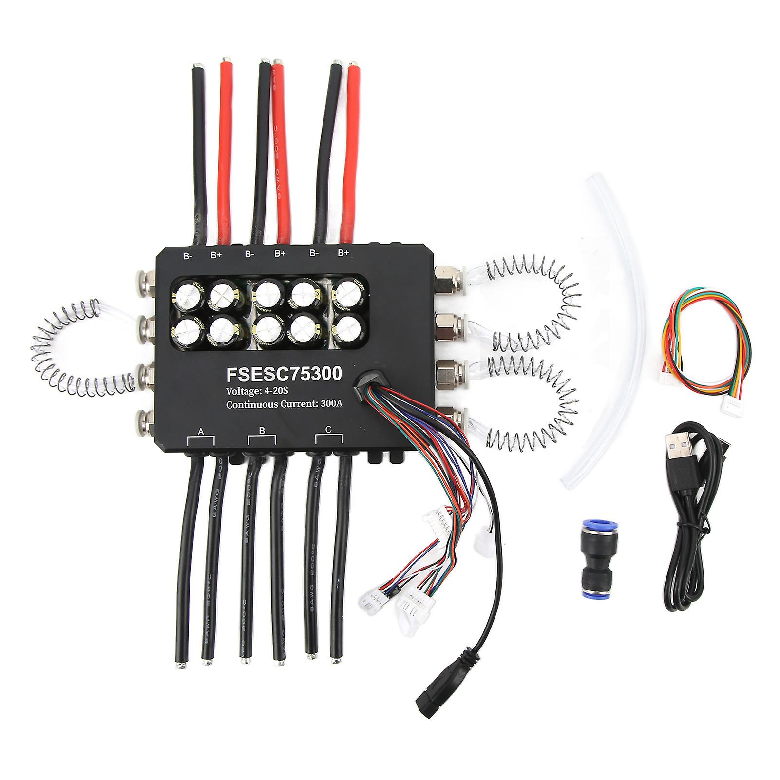 Uadme ESC Speed Controller,Aluminum Alloy ESC Speed Controller Various Control Modes RC Car ESC for Robot 14‑84V
