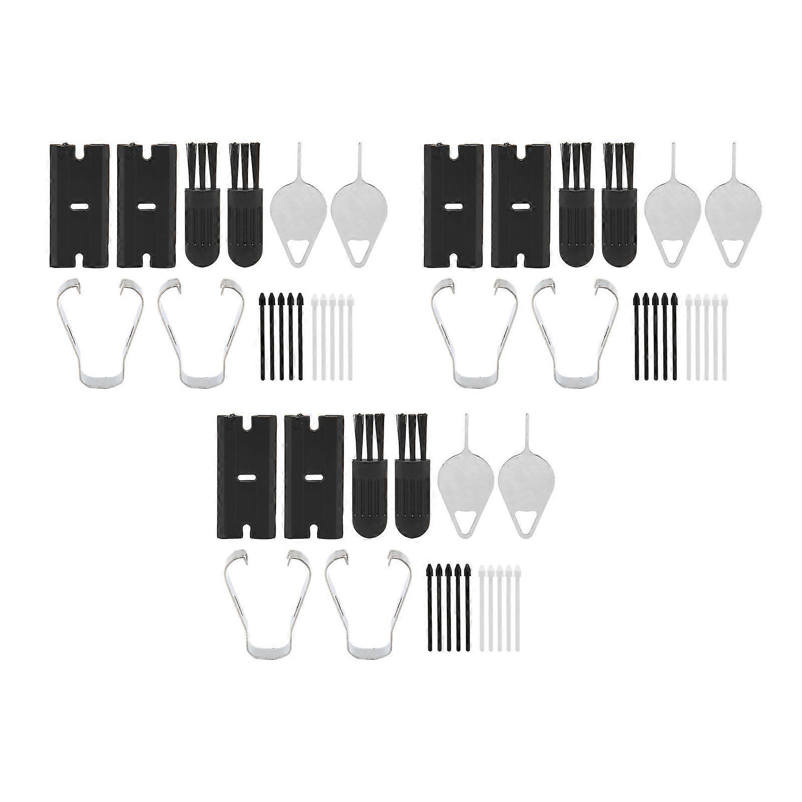 30Pcs Touch Screen Stylus Tips Black White Durable ABS Easy Installation Smartphone Stylus Tips with Replacement Tools