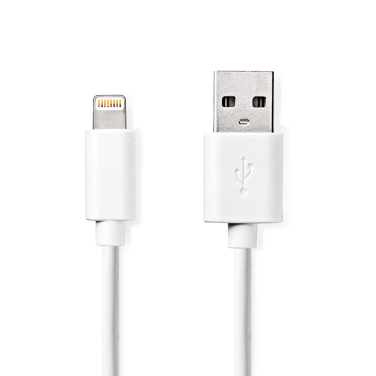 Lightning Cable | USB 2.0 | Apple Lightning, 8-pin | USB-A Male | 480 Mbps | Nickel Plated | 1.0