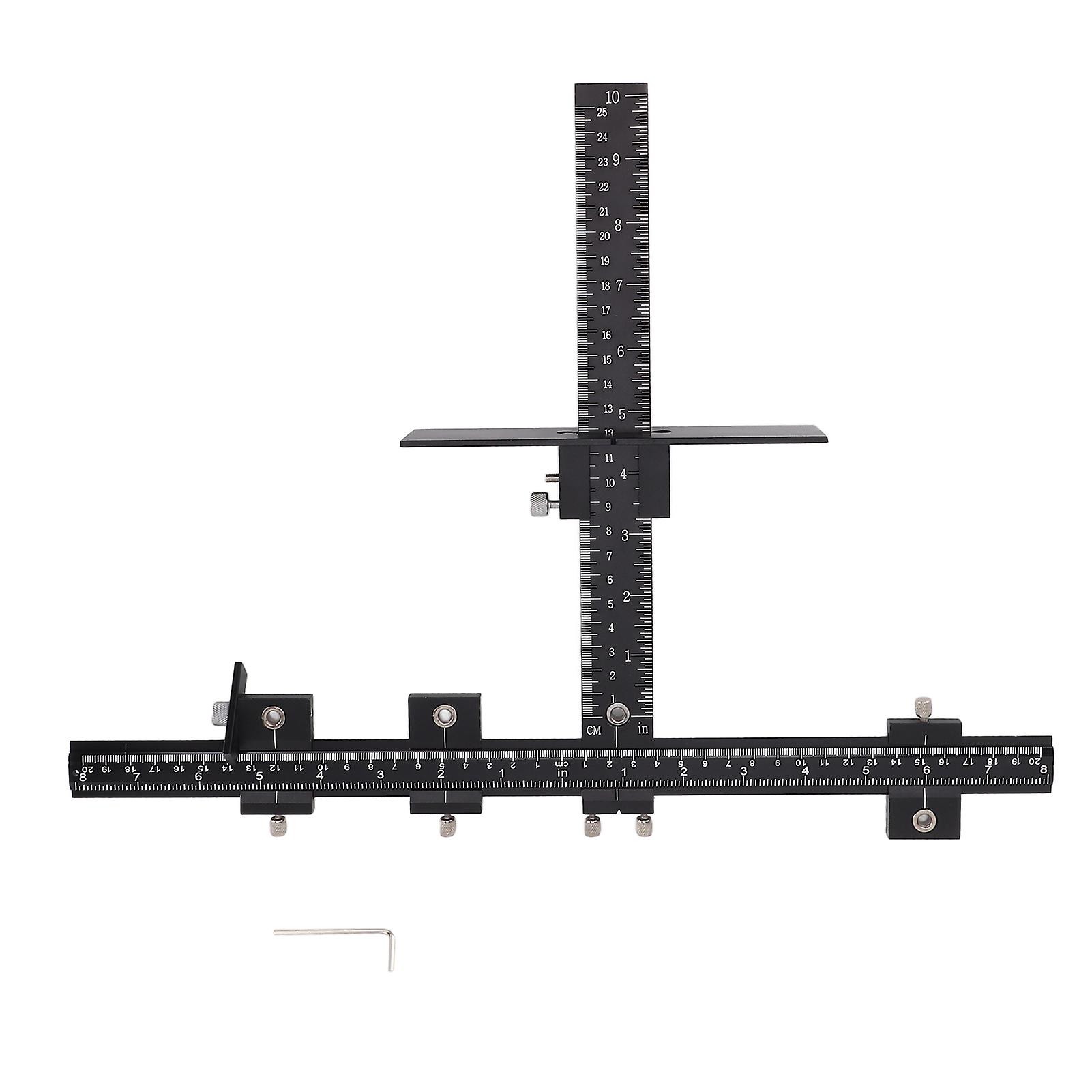 Cabinet Hardware Jig Aluminum Black Handle Template for Accurate Drill Guide, Easy Operation Tool for Cabinet Handles Pulls Installation