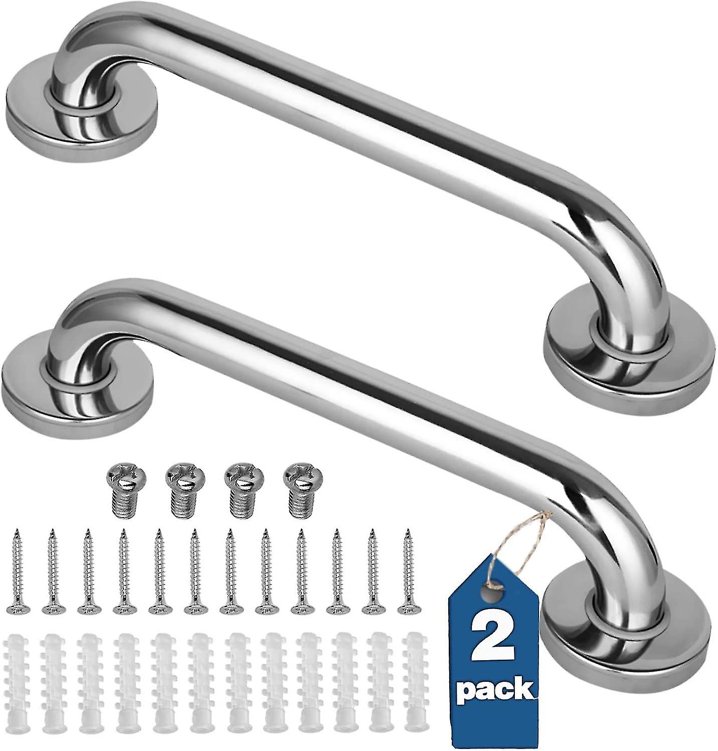 2er-Pack Duschhaltegriff, Edelstahl-Badezimmer-Haltegriff, Haltegriffe für ältere Menschen für Badezimmer-eyzi