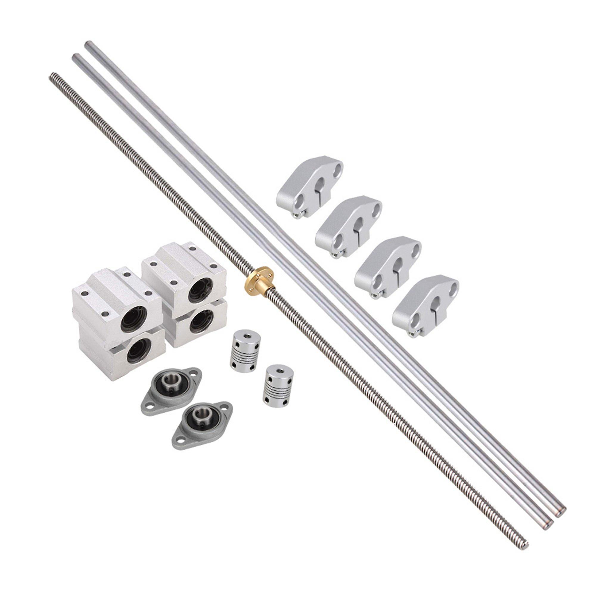 Vertical 50cm 8mm Double Track Lead Nut &Linear Optical Axis Bearing Set