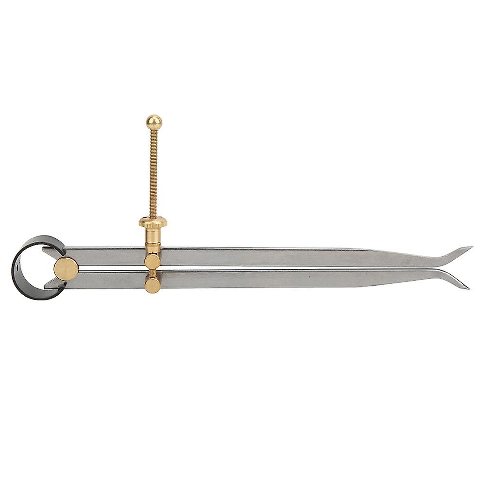 MechKit Inside Spring Caliper Heat Quenched Spring Divider, Carbon Steel Brass Flat Leg Inside Spring Caliper for Scribing, 200 mm, Precision