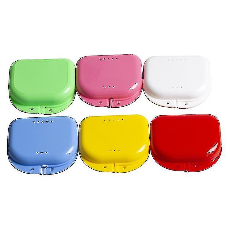 6 Pcs Retainer Case Mouth Guard Case Orthodontic Denture Storage Container (multicolor)