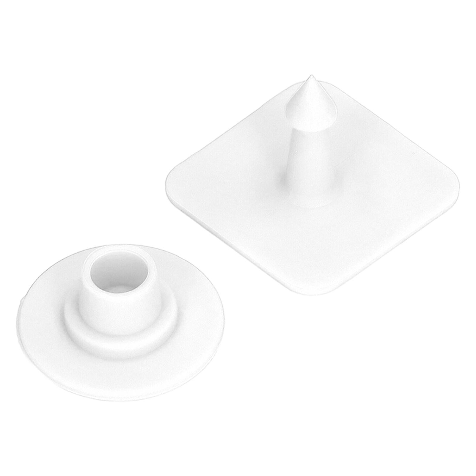 100 Pcs Blank Ear Tags Square Livestock Animal Identification Cattle Earring Marker for Pigs White