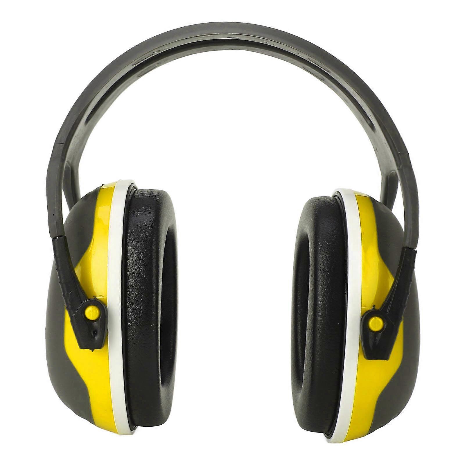 Noise Reduction Safety Ear Muff Foldable Noise Cancelling Earmuff for Sleeping Working Yellow