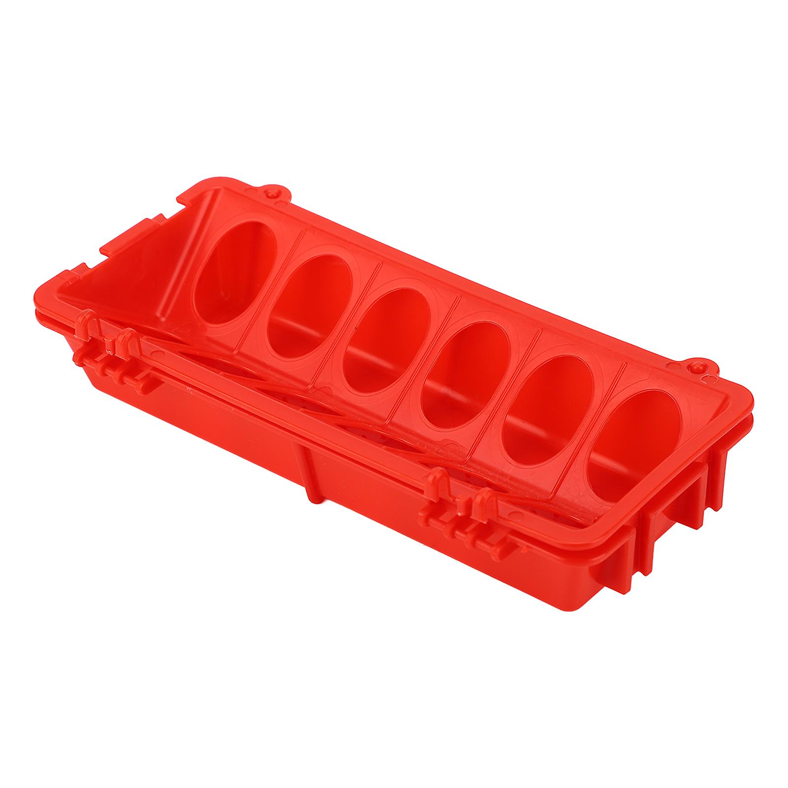 Flip Top Poultry Multipurpose 12 Holes Thickened Small Poultry Feeding Tray for Chicken Duckling Bird Pigeon 