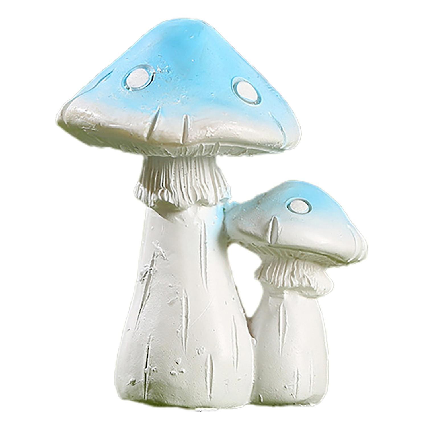 Desktop Ornament Realistic Looking Creative Shape Resin Mini Artificial Mushroom Statue Garden