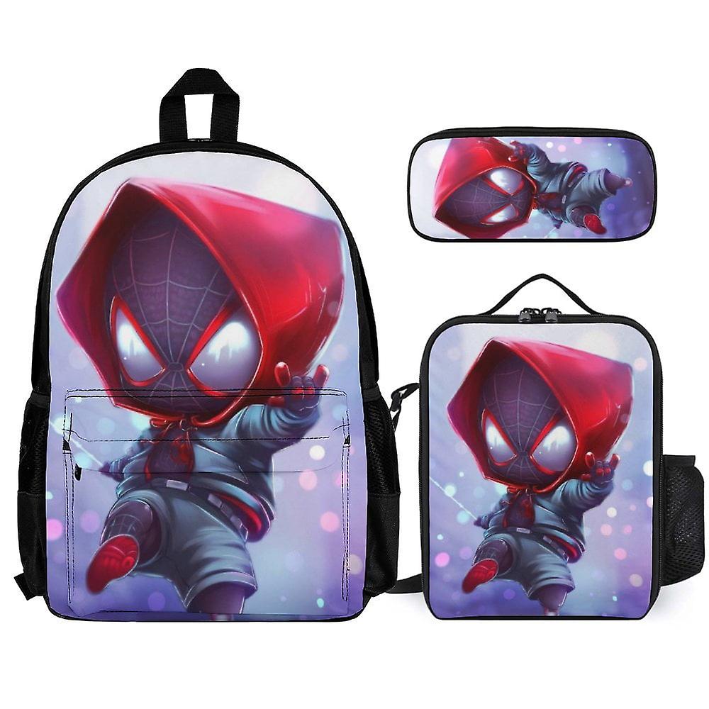 Spider-Man 3Pcs Backpacks Sets with Lunch Bag And Pencil Case