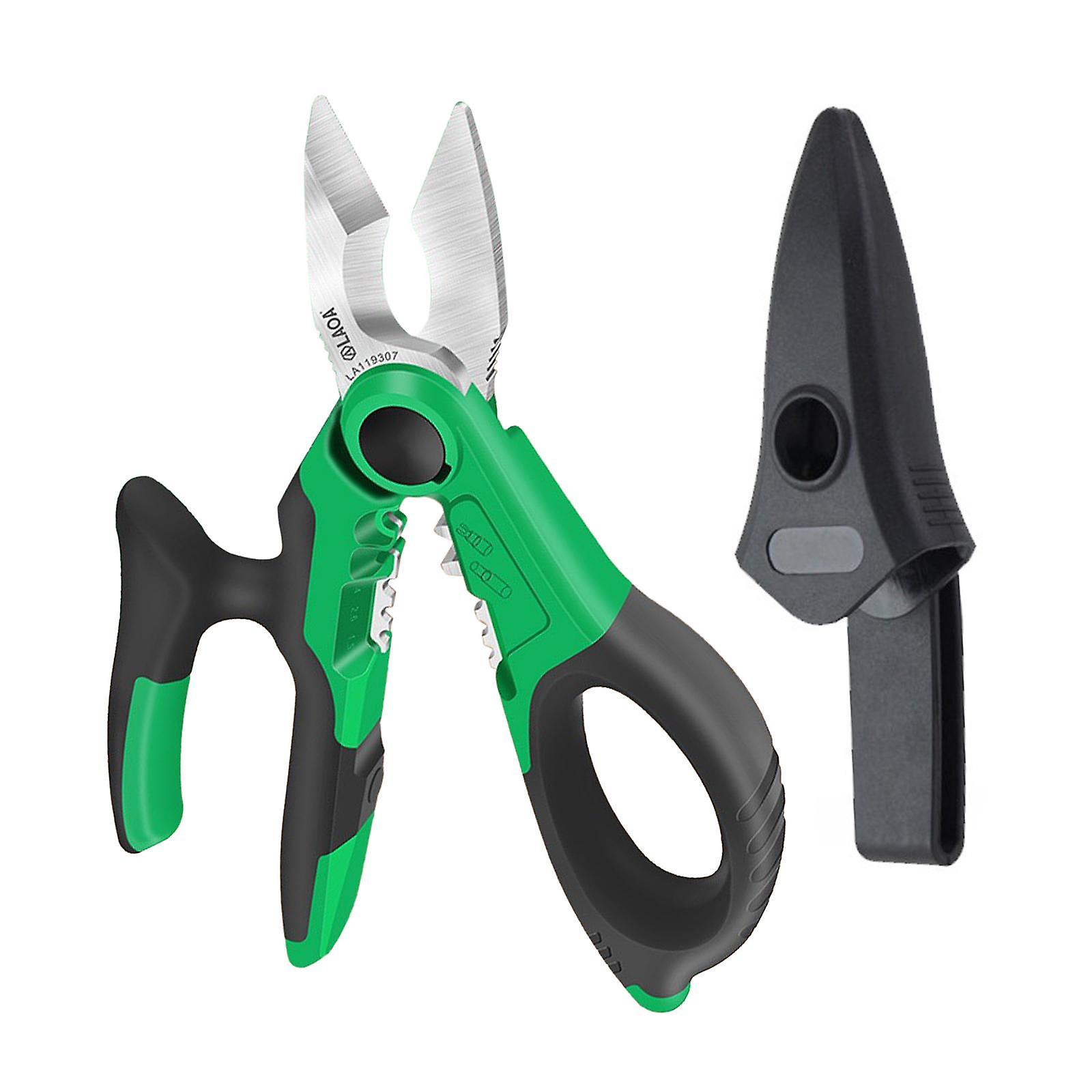 7inch Multipurpose Electrician Scissors Hand Tool Wire Stripper for Crimping