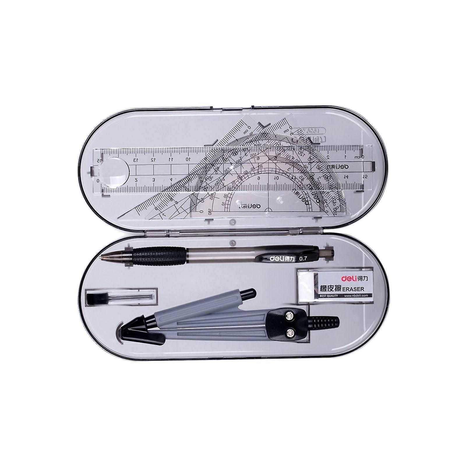 Geometry Set Rulers with Storage Case Teaching Tool for School Students