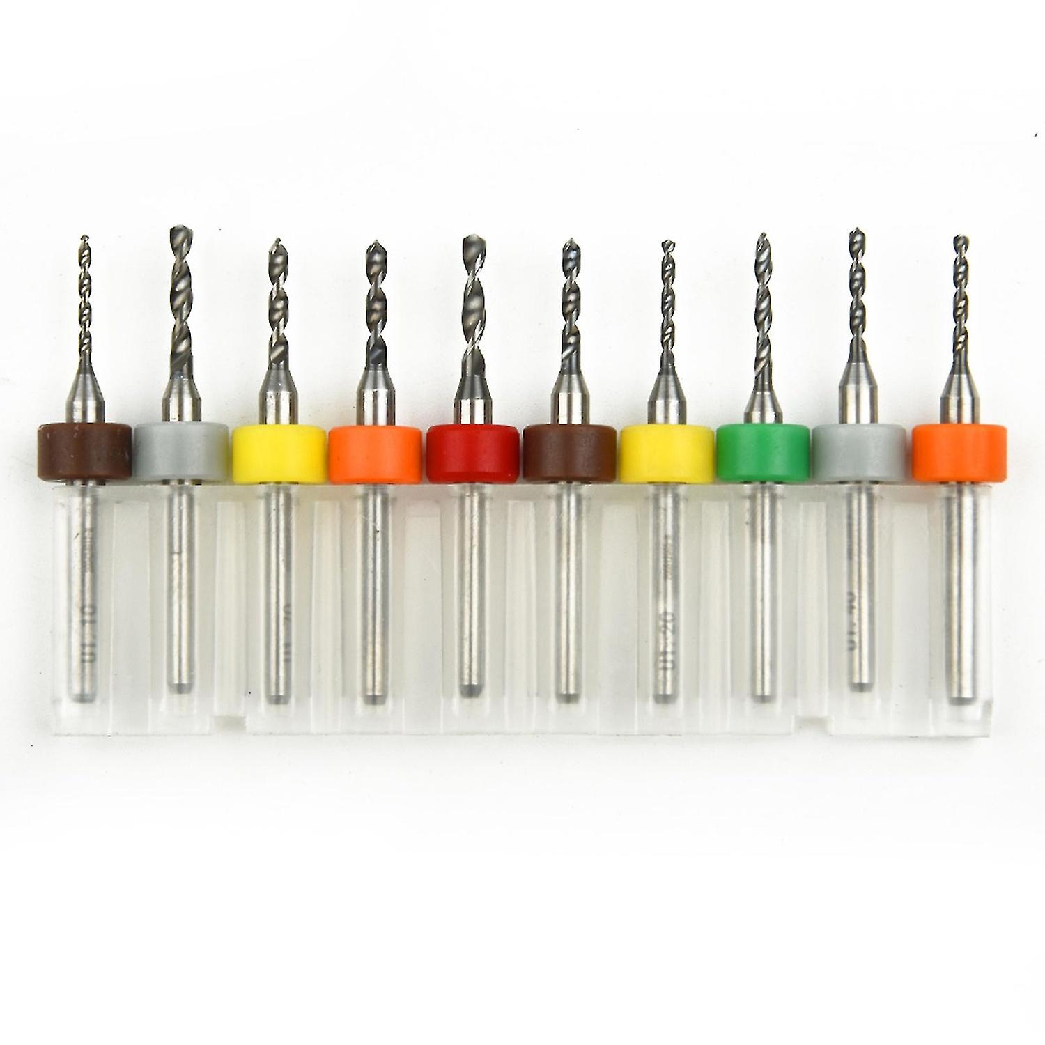 10pcs Pcb Cnc Drill Bits Tungsten Carbide 1.1-2.0mm Cnc Engraving Rotary Tool For Electronics Circui