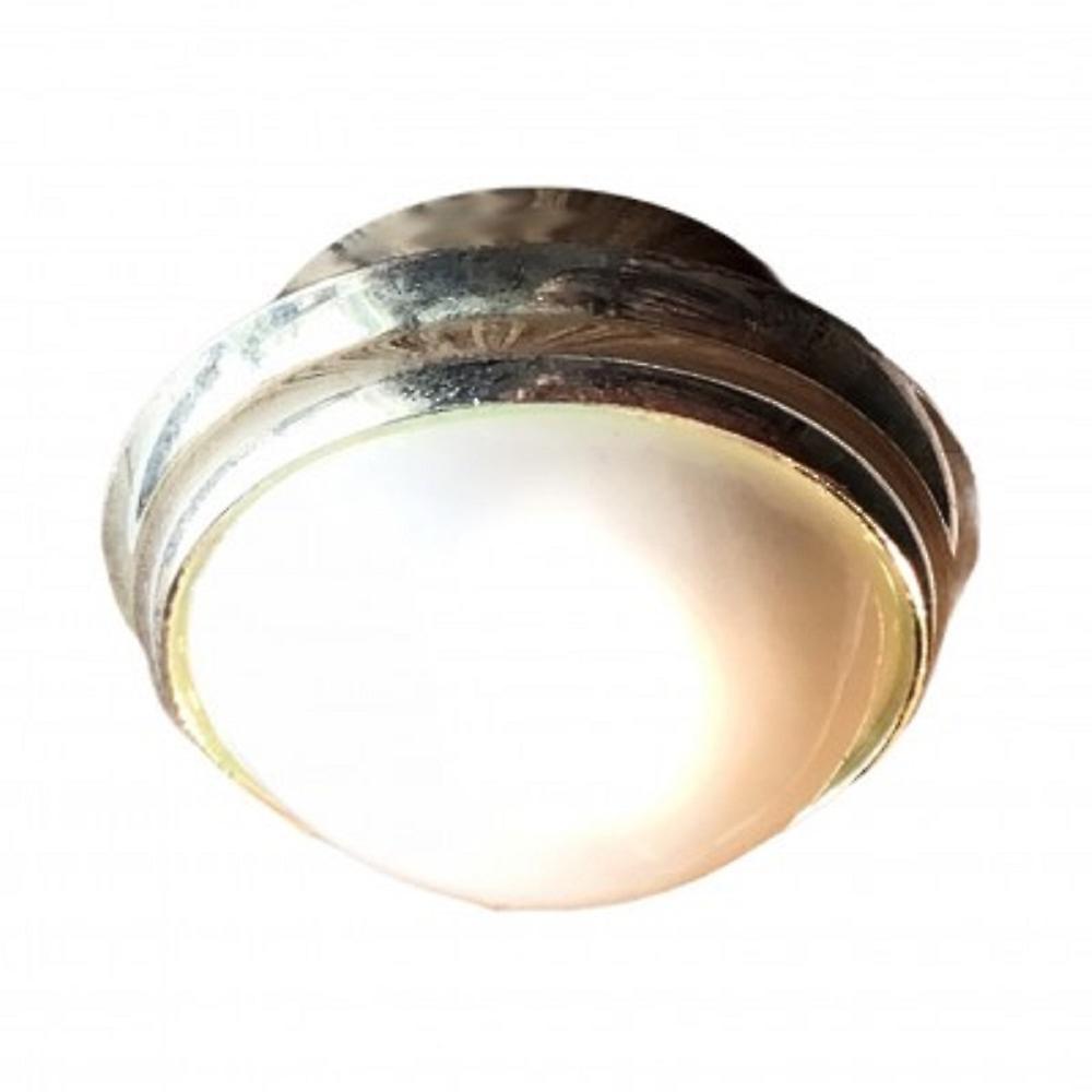 Dolls House Round Ceiling Light White Shade Silver Led Lighting Battery Lamp