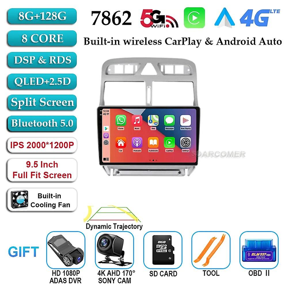 Android 13 Car Radio For Peugeot 307 307cc 307sw 2004-2013 Carplay Auto Stereo Multimedia Video Player Navigation Gps Head Unit