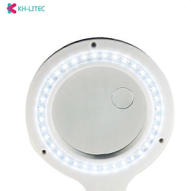 Lampe Loupe claire, Flexible 5X /10 Eu, 40 Led, Lampe Loupe claire, Lecture/Retouche/Soudage, Table De Bureau--White Shell