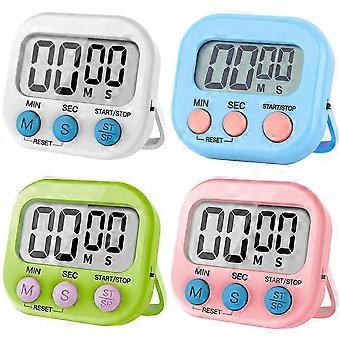 4-pack Magnetic Timers: Versatile Countdown And Stopwatch For Kids, Classroom, Parents Fi