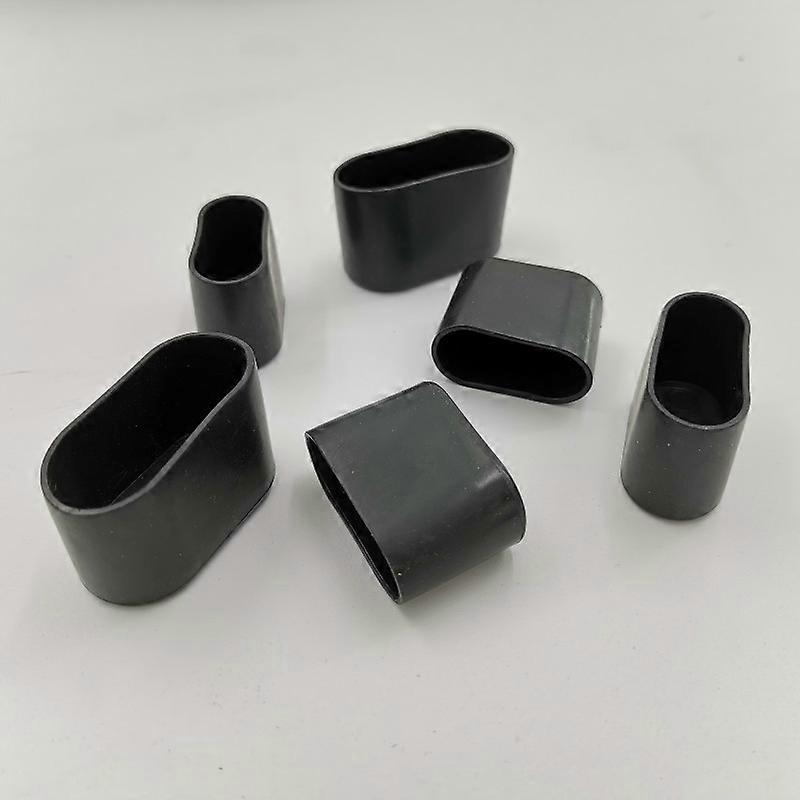 Set of 8 Oval End Caps for Table or Chair Legs40 x 20mmBlack