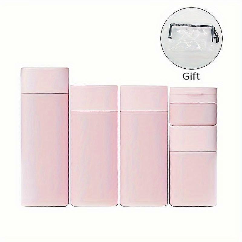 5-Piece Refillable Travel Bottles Set - Leak-Resistant, Soft PE Tube Design, Perfect for Shampoo, Conditioner, Lotion, Soap, and Toiletries - Complete
