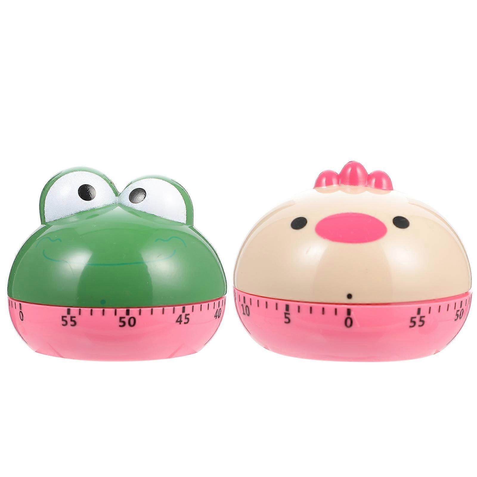2pcs Cartoon Kitchen Timer Lovely Portable Cooking Timer Kitchen Funny Timer