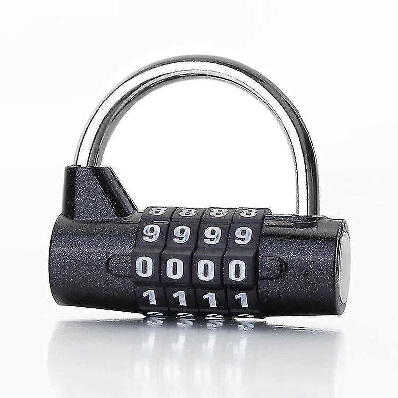 1 Pack Padlocks Weatherproof 4 Digit Resettable Combination Lock Metal And Plating
