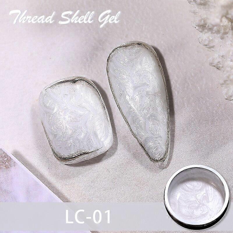 Thread Shell neglelakk 7ML Pearl Shell semi-permanent UV-gelbase topplakk populær om høsten og vinterenLC-T01