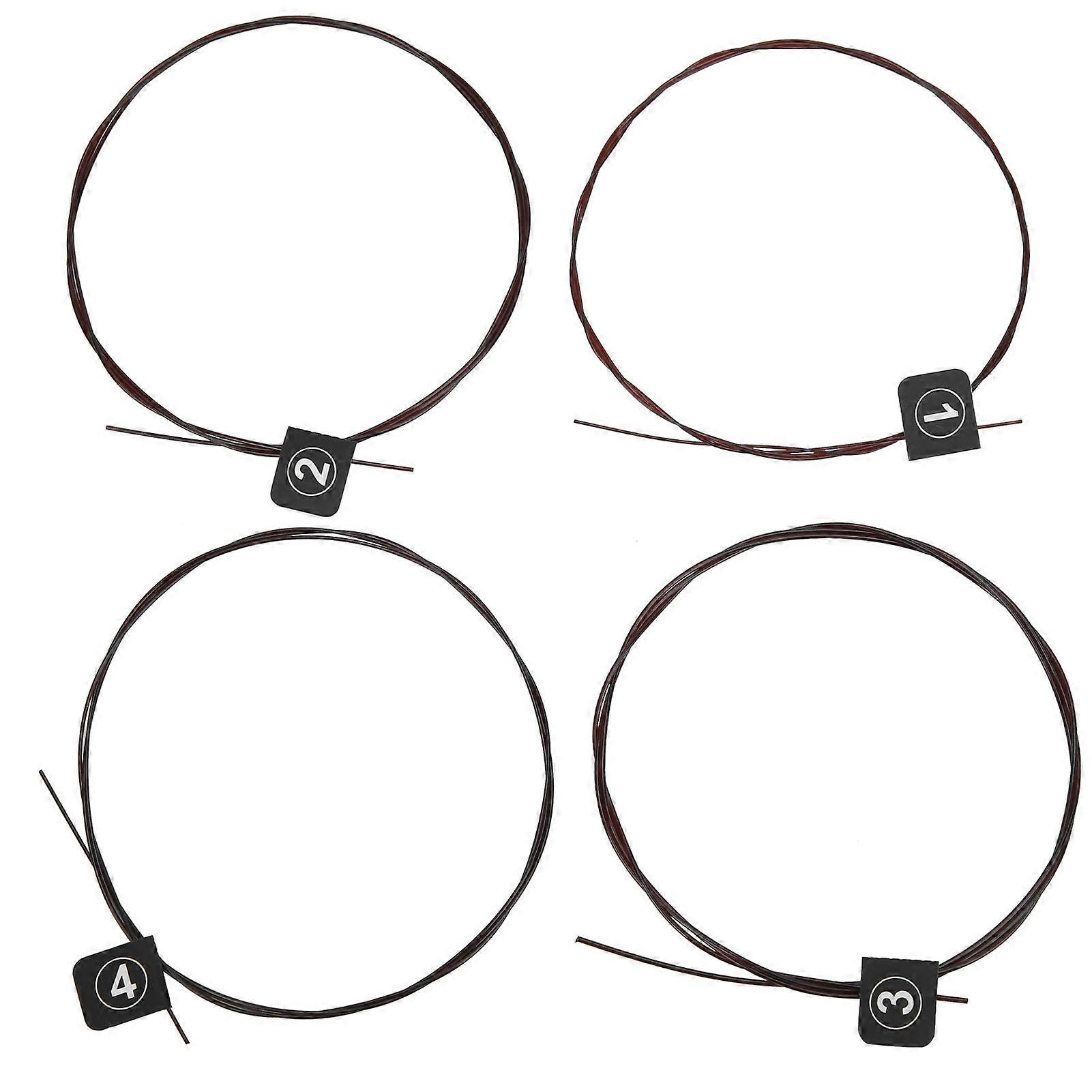 4Pcs Fluorocarbon String Stringed Instrument Parts for Guitar or Ukulele Universal StringsTX?3