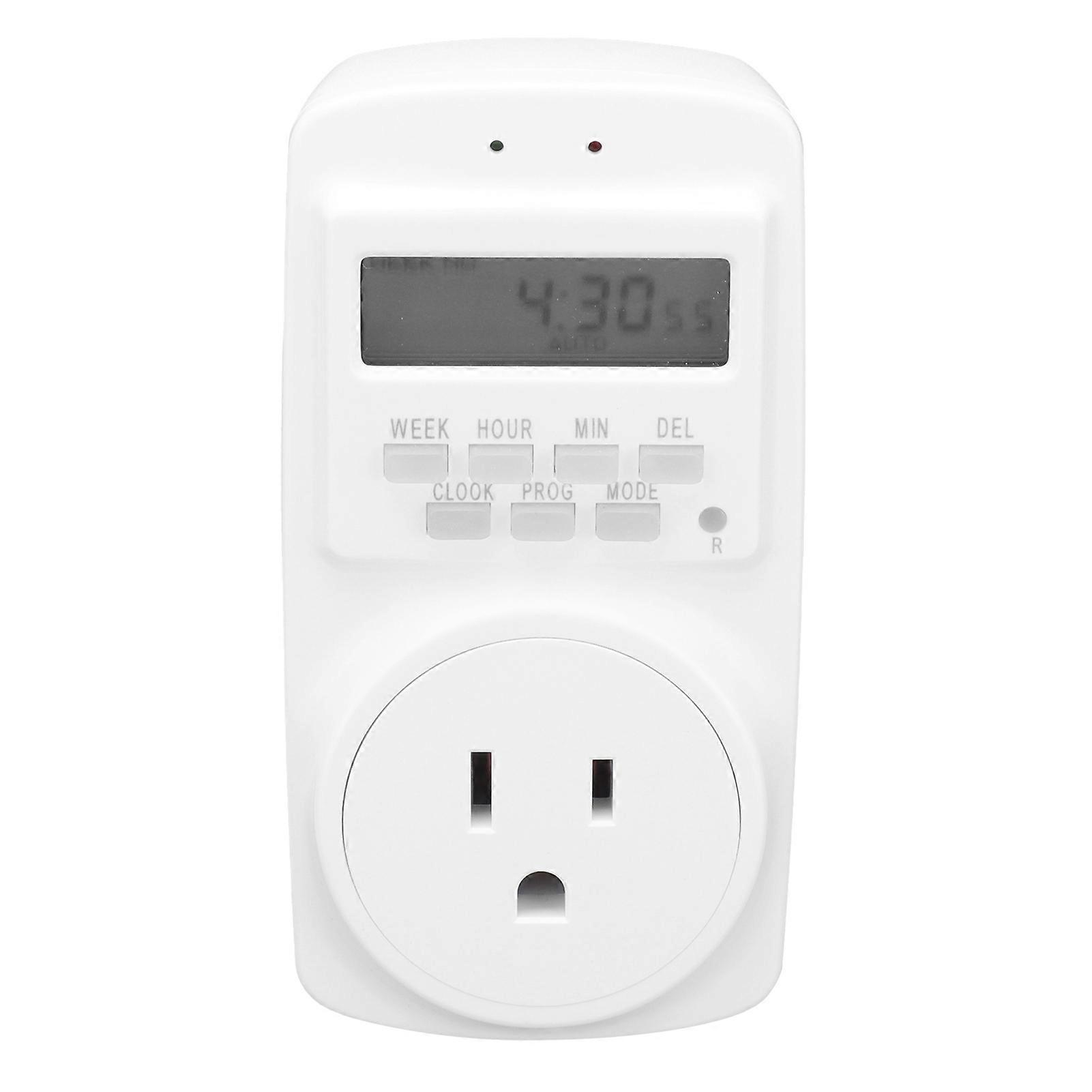 15a Programmable Outlet Timer Socket Automatic Power Off For Home Lamp Light Fan Kitchen Appliance Us 90250v