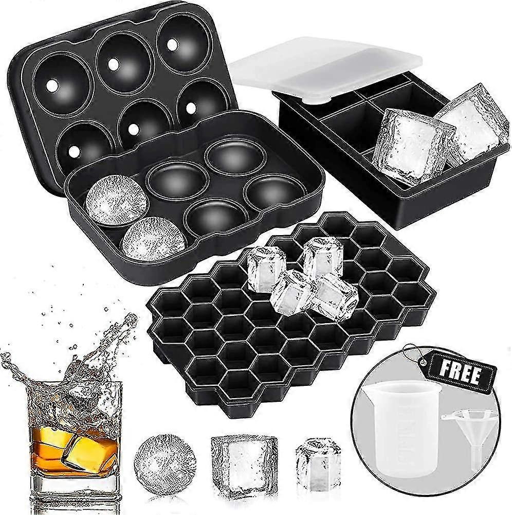Ice Cube Molds, Silicone Ice Cube Molds, Ice Cube Molds With Lids, Large Ice Cubes