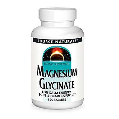 Source Naturals Magnesium Glycinate, 120 Tabs (Pack of 1)
