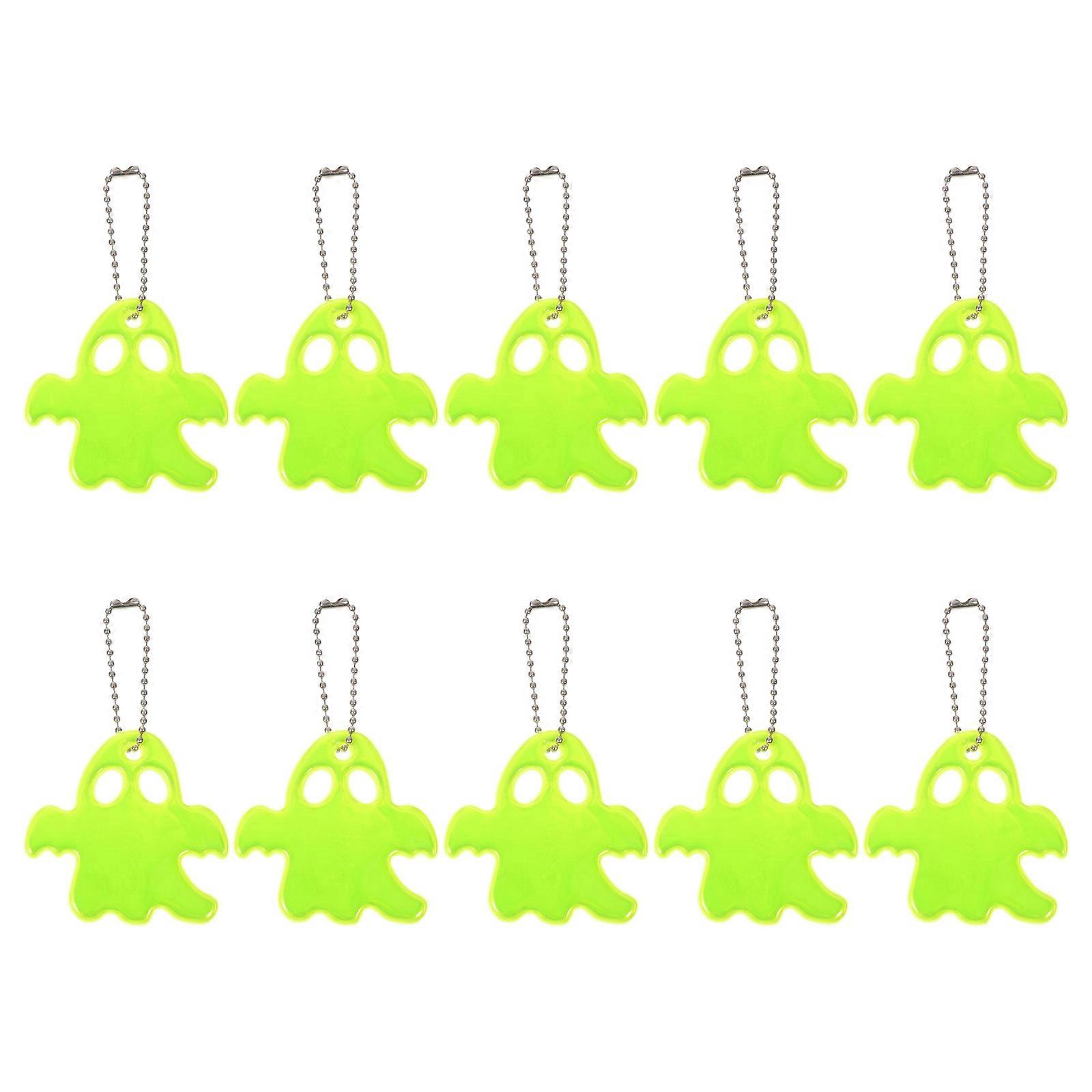 10pcs Reflect Light Pendants Ghost Shaped Pendants Backpack Mobile Phone Pendants