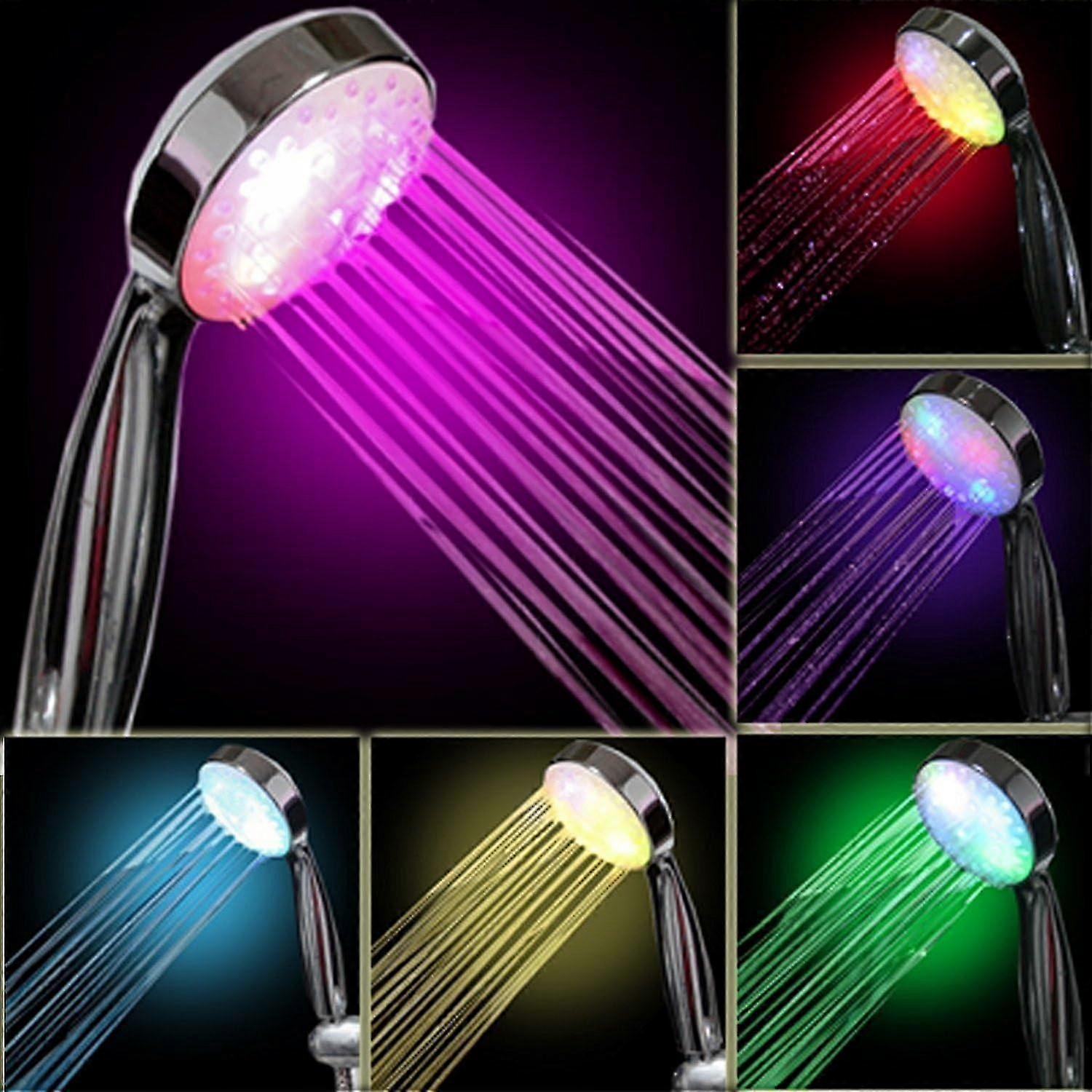 7 Colors LED Shower Head, Multicolor, Universal Fit