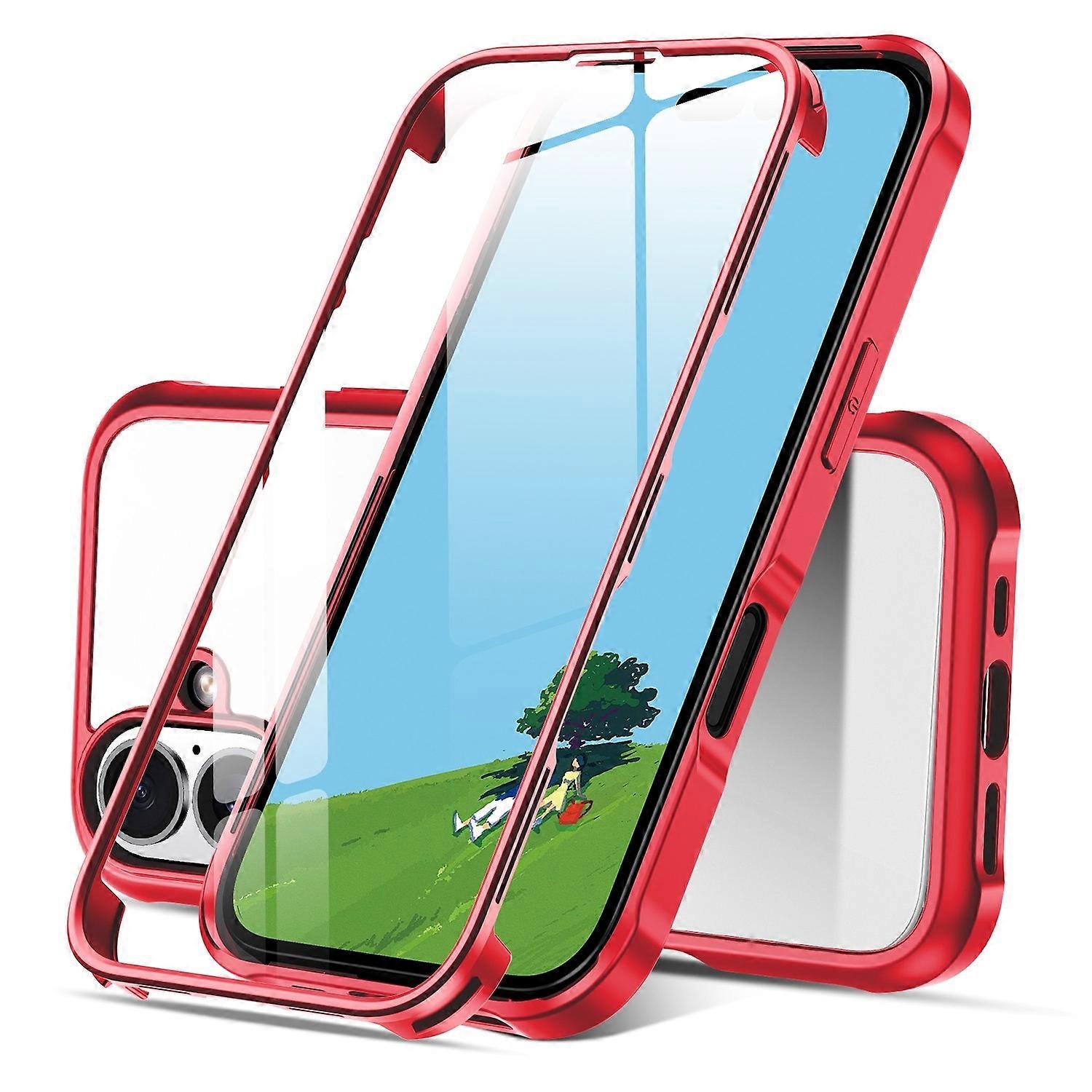 Double-sided Plastic Glass Phone Case For iPhone 16