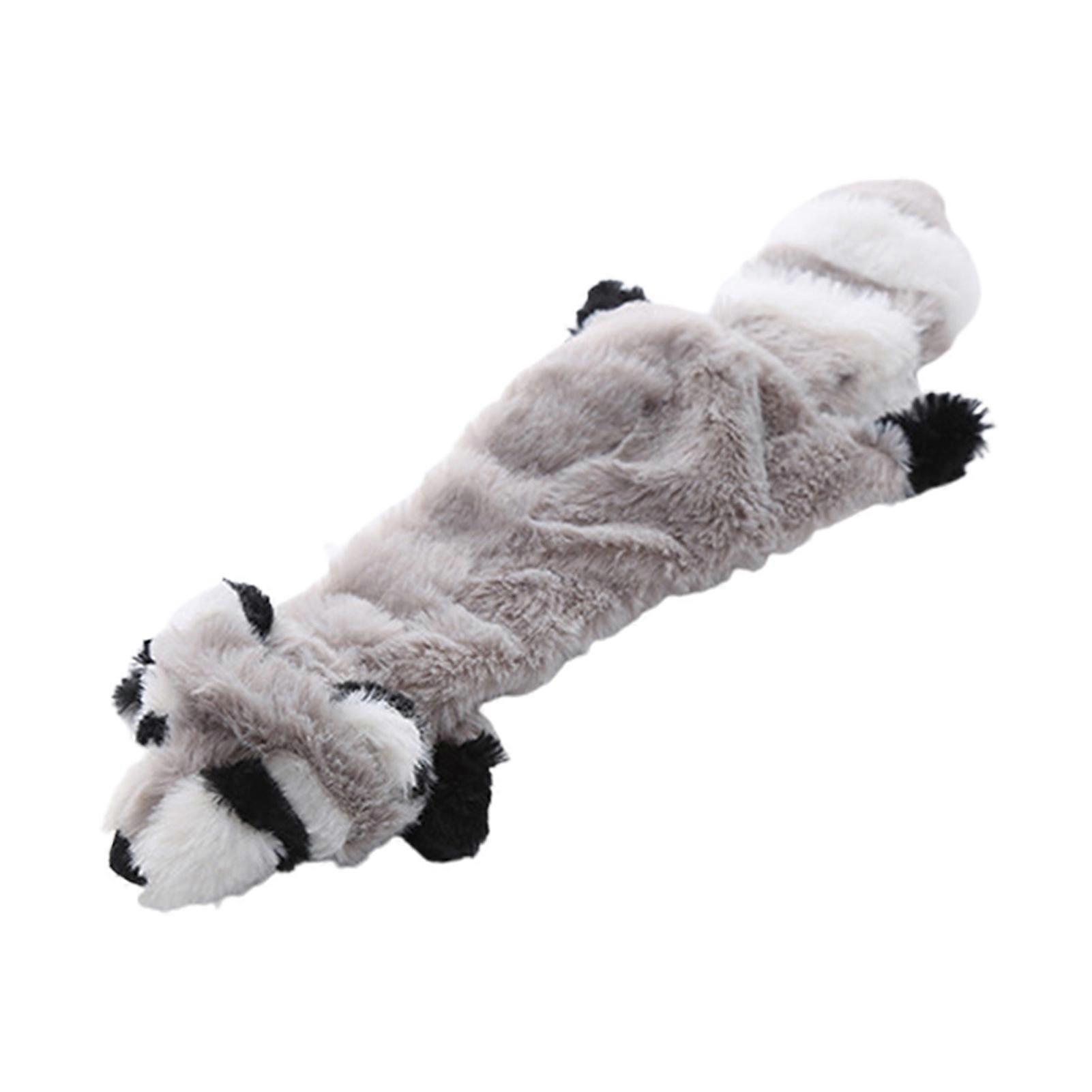 Pet Chew Toy Funny Interactive Soft Plush Bite-resistant Fastener Tape Opening Teeth Cleaning Built-in Sound Cartoon Squirrel Raccoon Deer Penguin Cow