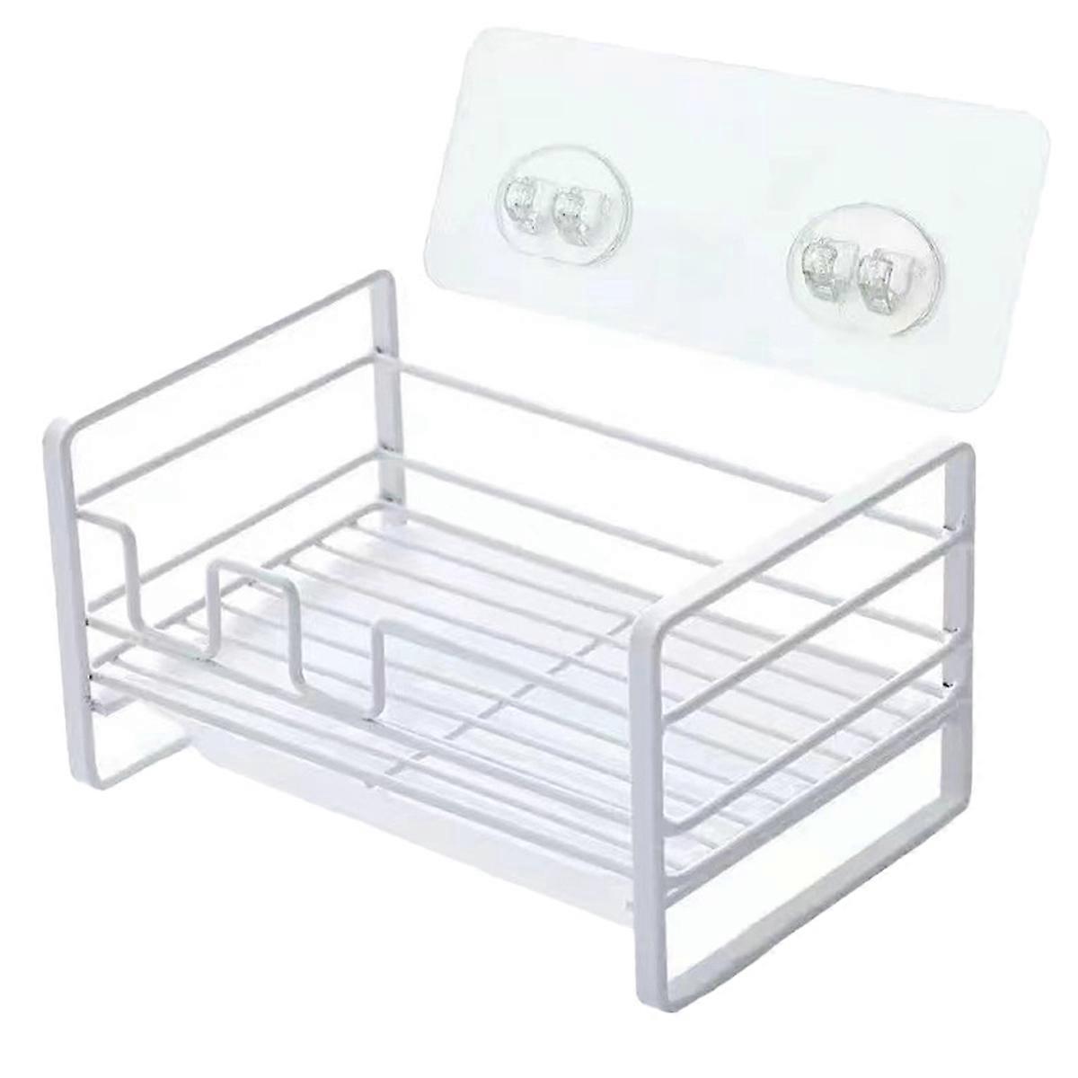 Sponge Holder Caddy with Drainer Tray for Kitchen Sink Organization