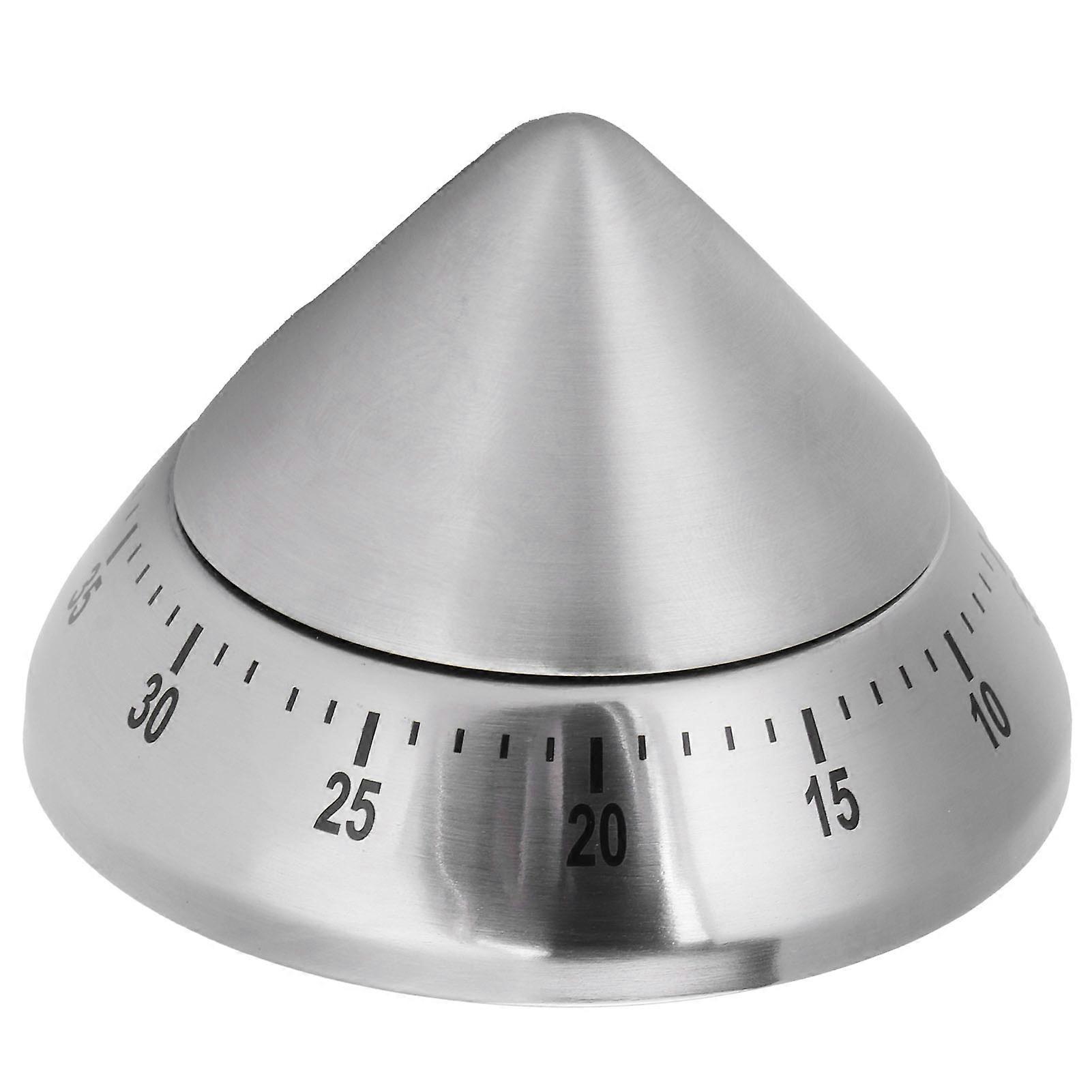 Kitchen Cooking Timer Stainless Steel Mechanical Timer Reminder Time Management Tools(PointedShaped )